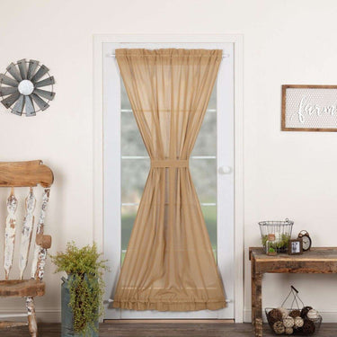 Tobacco Cloth Khaki/Antique White/Natural Door Panel 72